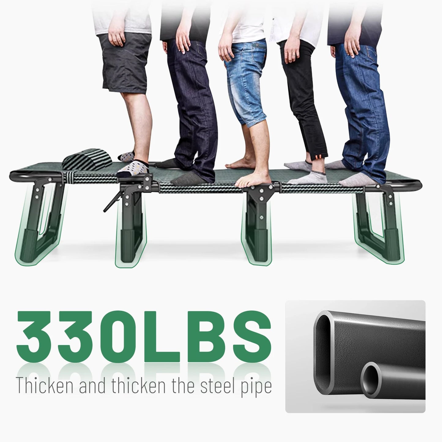 SNOZEFLEX Limited Time Flash Sale Portable Camping Bed Lightweight Foldable Bed For Adults Outdoor Daybed Outdoor Lounge Chair