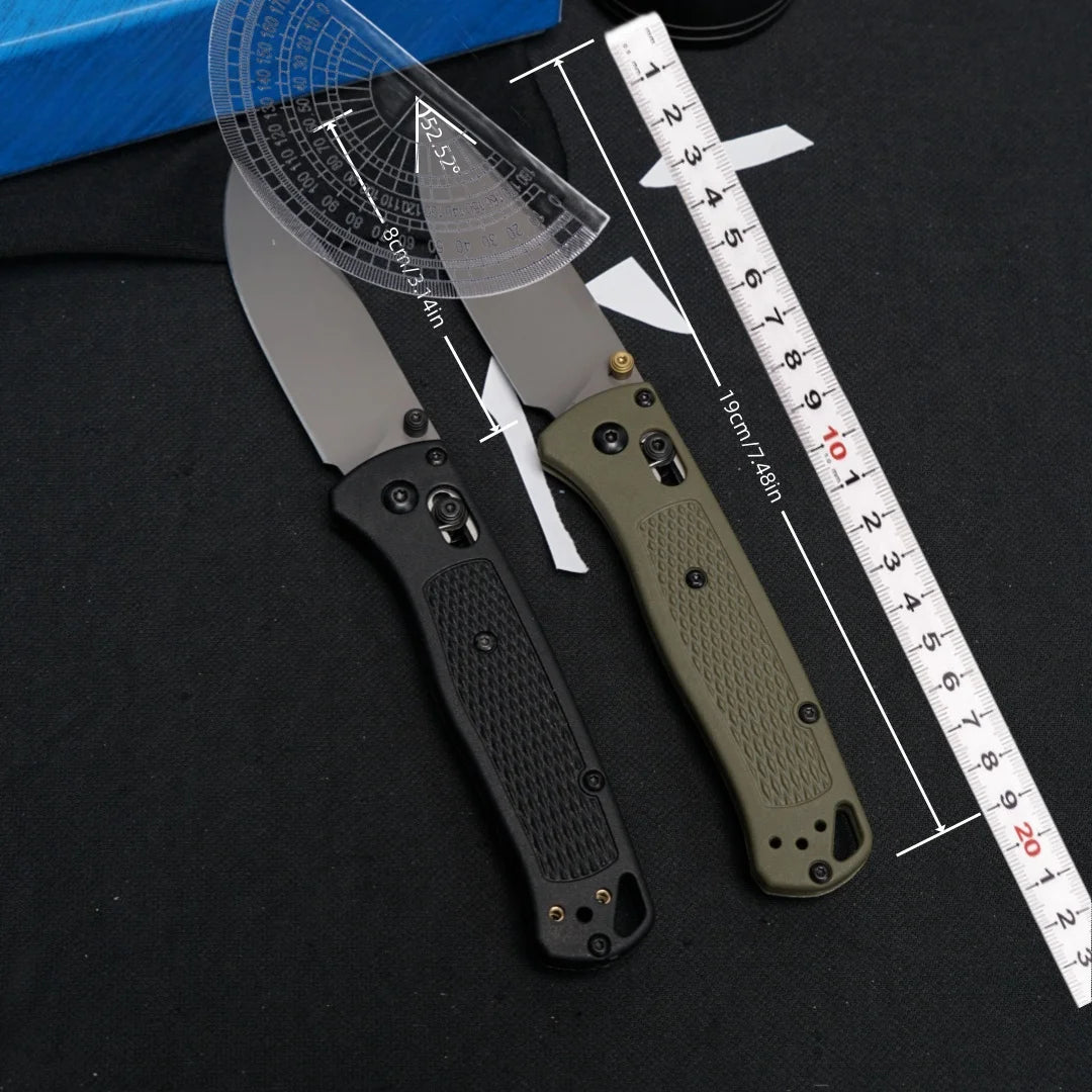 535 Outdoor Folding Knife (Military Green Grey Blade), Fiberglass Handle, Fishing, Hiking, Survival, Men's and Women's Gifts