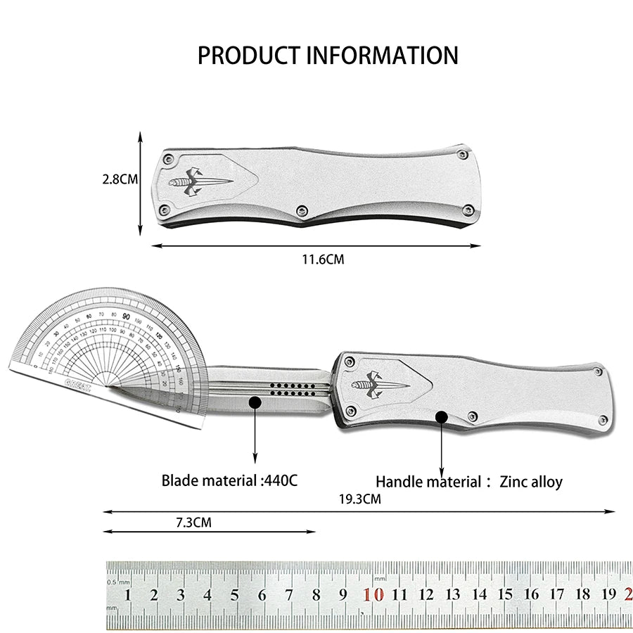 Micro / Tech Delicate Hera Tactical Survival Pocket Knife Zinc Alloy Handle Multipurpose Outdoor Folding EDC Utility Tools