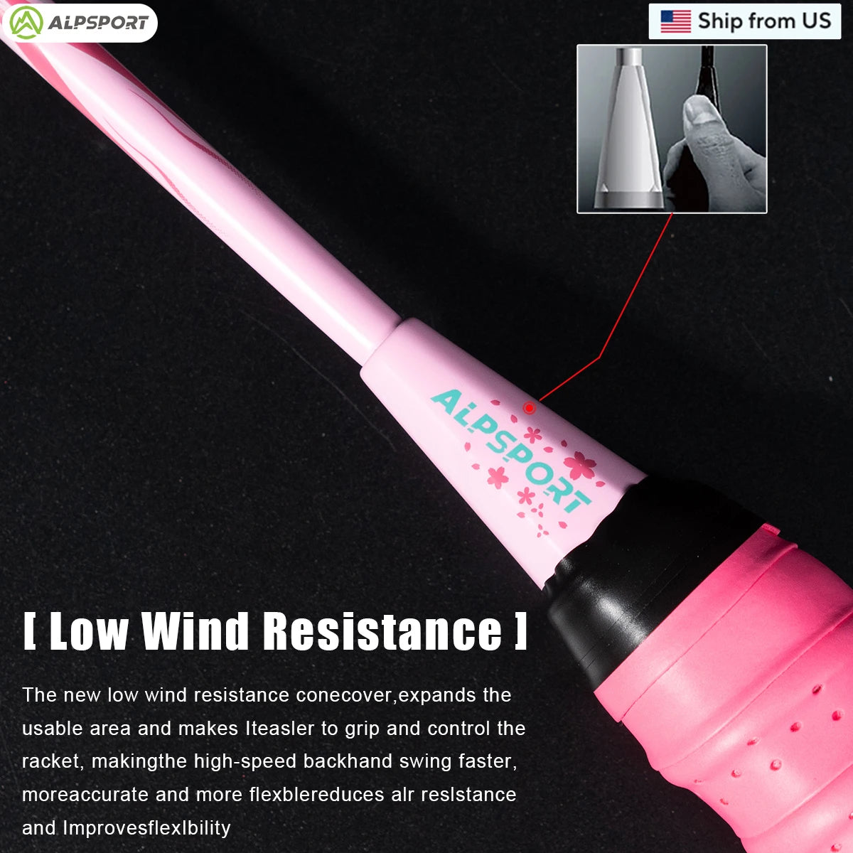 ALP TX 4U Professional Ultra-light Offensive Type Badminton Racket T800 Carbon Fiber Imported Carbon Fiber Original Import  USA