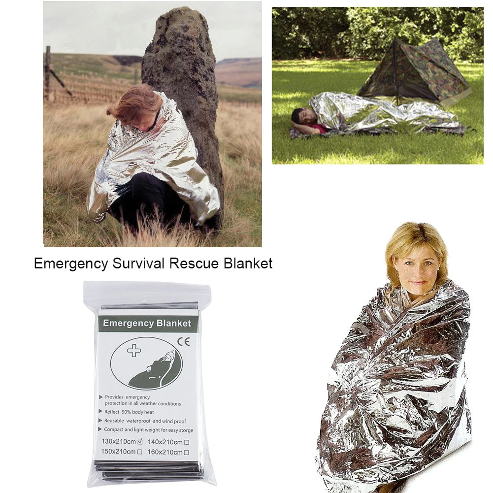 30-1PCS Emergency Rescue Blanket Outdoor Survive First Aid survival blanket Military Rescue Kit Rescue Foil Thermal Blanket 