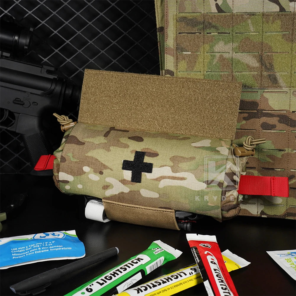 KRYDEX Tactical Roll Up Medic Pouch First Aid Trauma EMT IFAK Organizer Pouch Drop Dump Pouch for Vest Chest Rig Outdoor Gear
