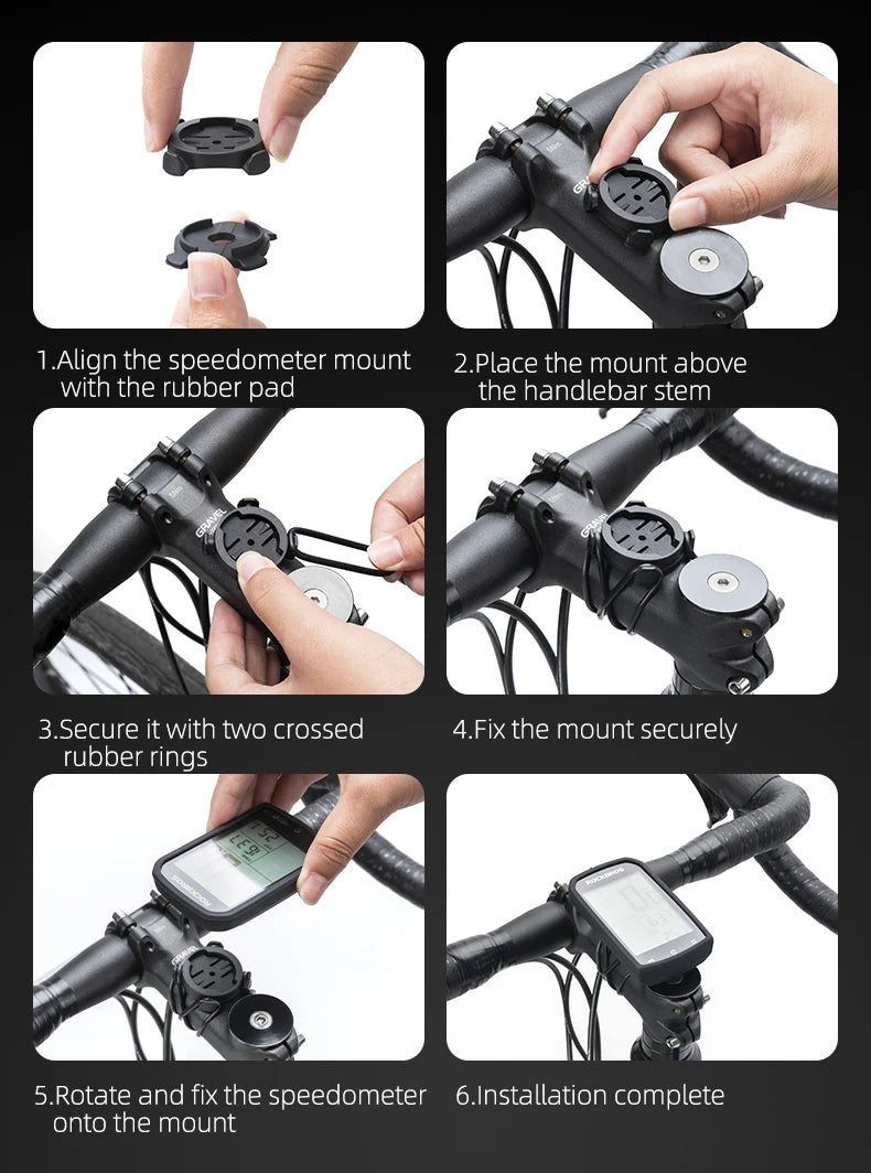 ROCKBROS GPS Bike Computer 5.0 ANT+ Bluetooth IPX6 Waterproof Wireless Speedometer Odometer Bicycle Stopwatch Bike Accessories