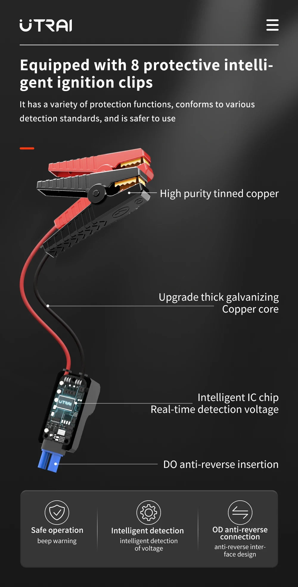 UTRAI Power Bank 2000A Jump Starter Portable Charger Car Booster 12V Auto Starting Device Emergency Car Battery Starter