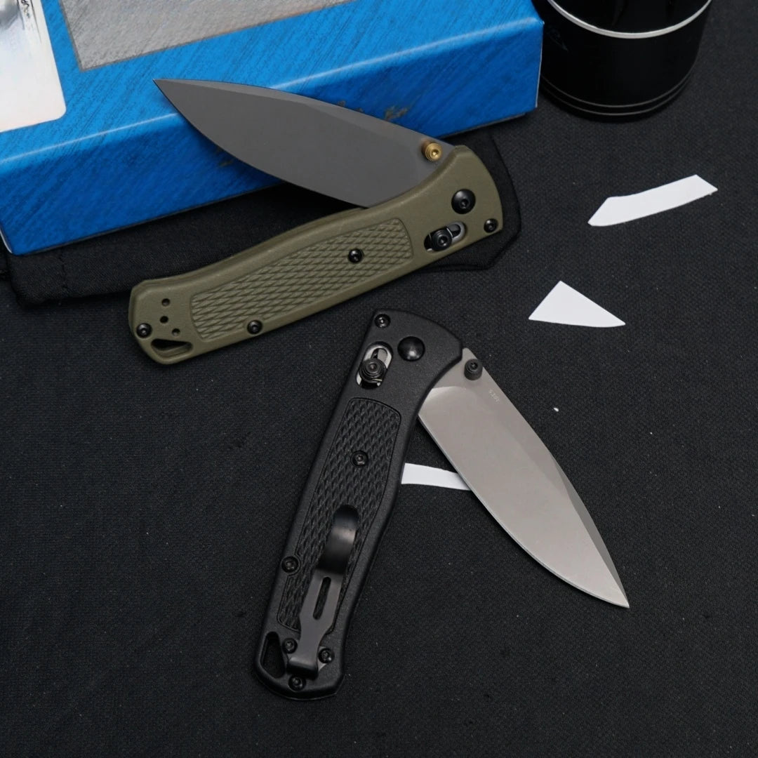 535 Outdoor Folding Knife (Military Green Grey Blade), Fiberglass Handle, Fishing, Hiking, Survival, Men's and Women's Gifts