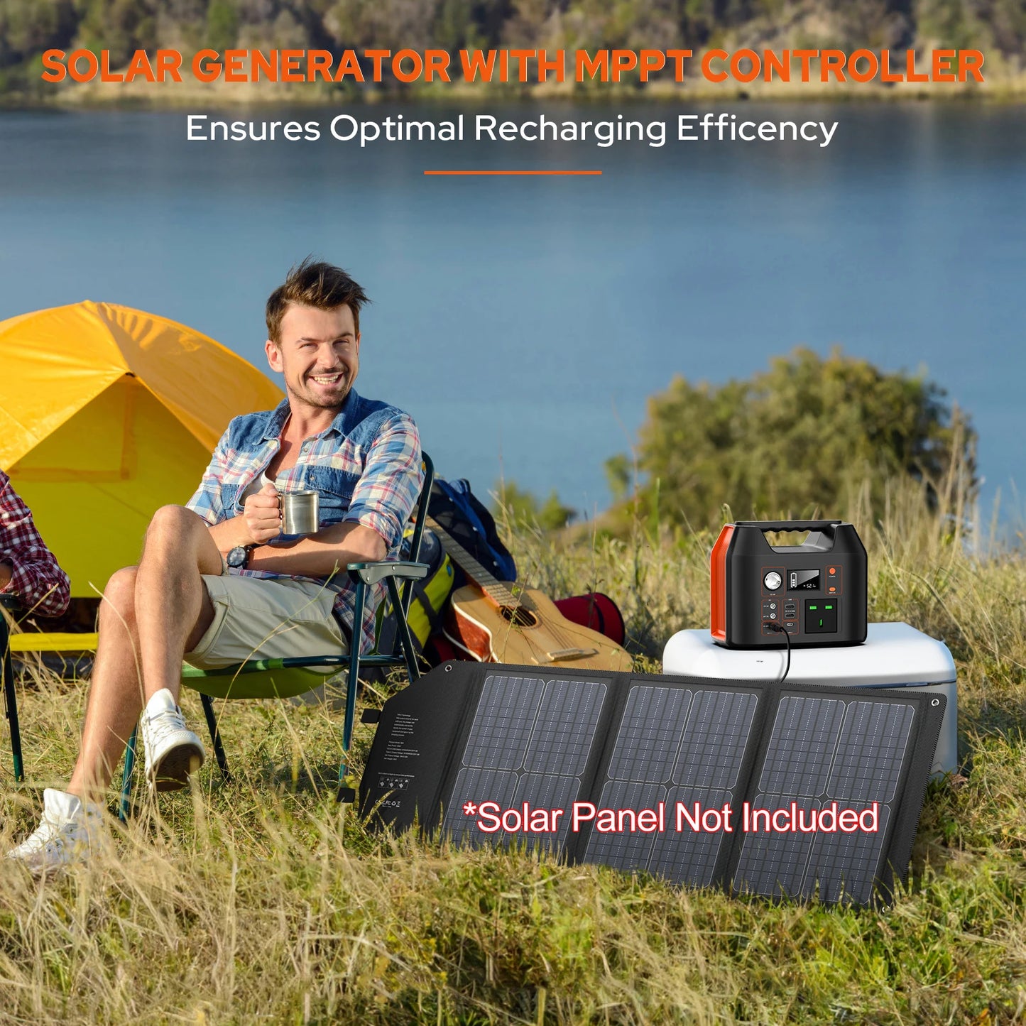 Portable Power Station 300W/150W Solar Generator Power Bank 110V/230V AC/DC/USB/USB C LiFePO4 Battery Pack For Camping CPAP RV
