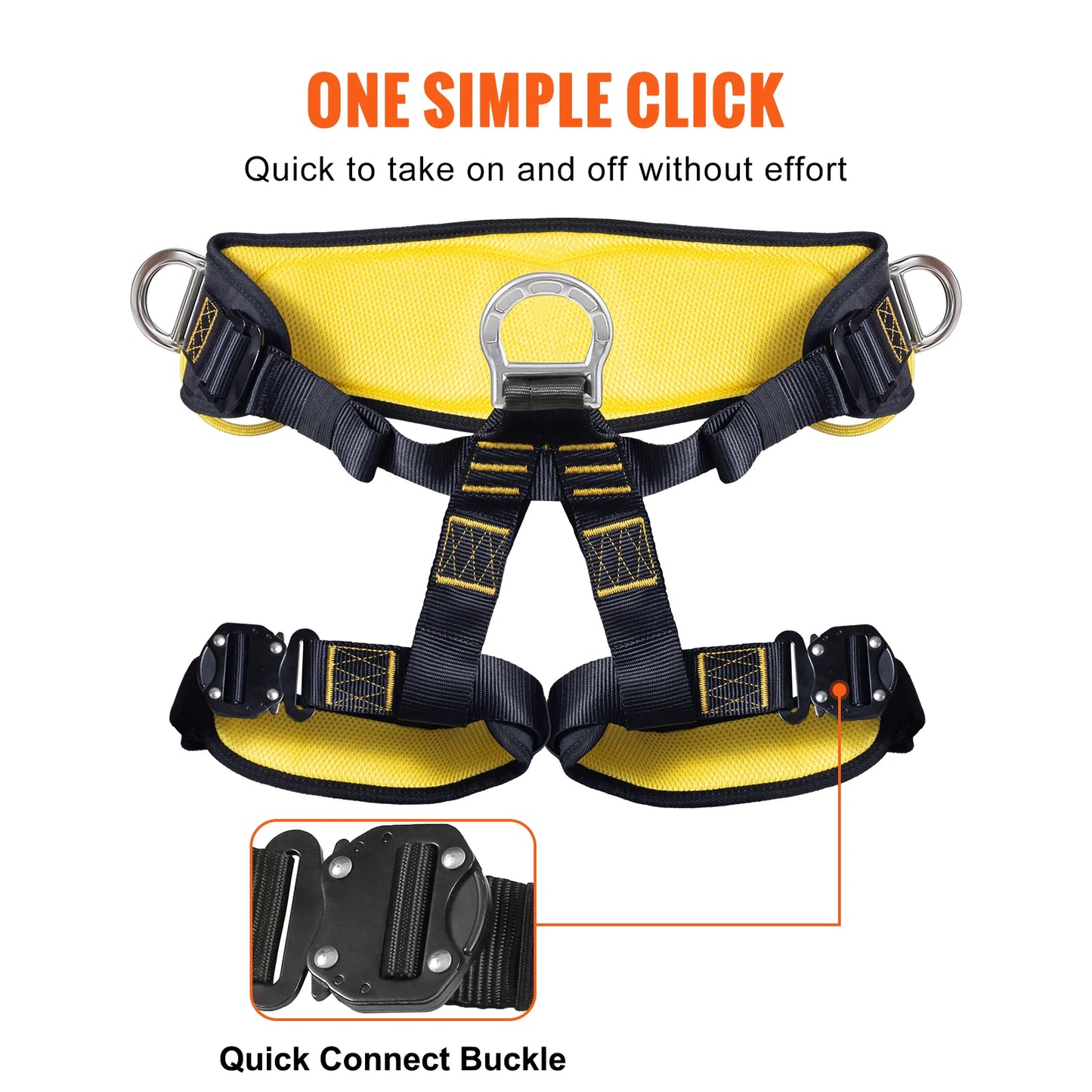 SucceBuy Half Body Safety Harness Tree Climbing Harness Half Protection Harness 340 lbs for Fire Rescuing Caving Rock Climbing