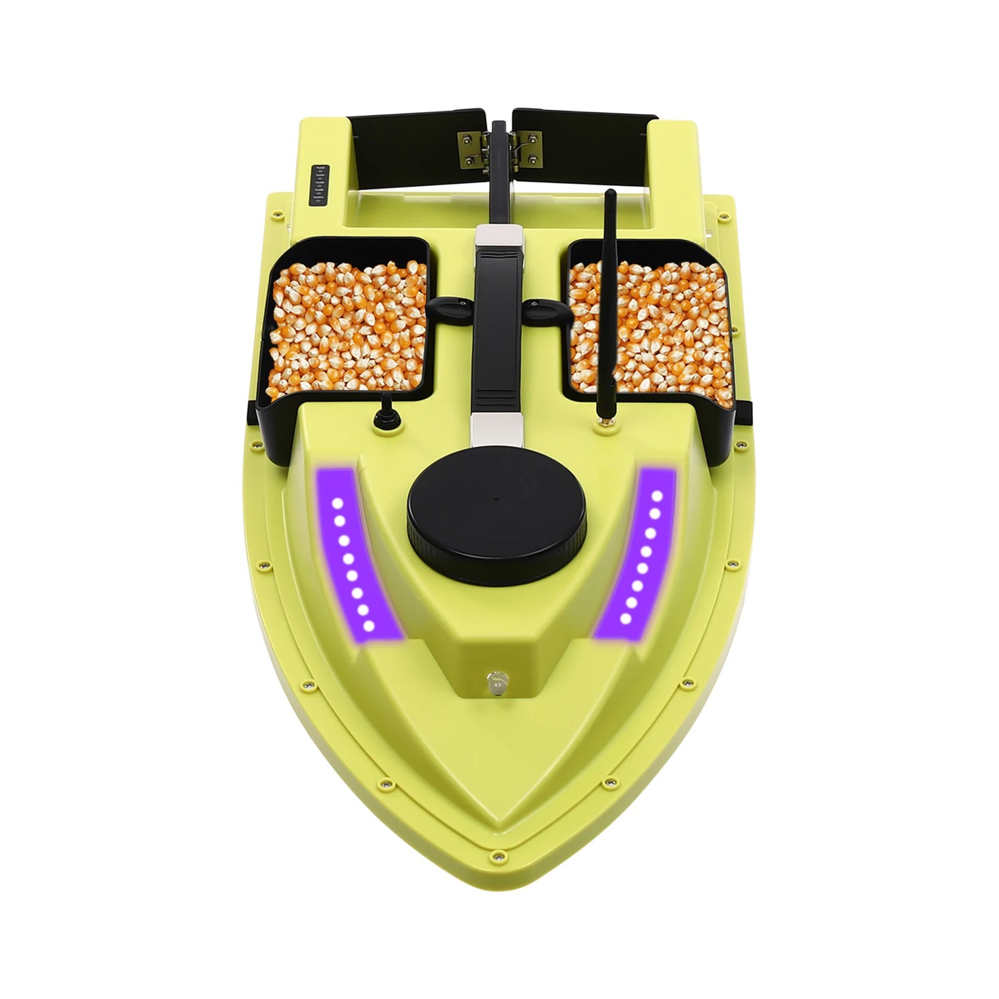 GPS RC Bait Boat for Fishing w/5200mAh Battery LED Screen Fishing Bait Boat 500M RC 40W 4 Bait Slot Fishing Bait Boat Set