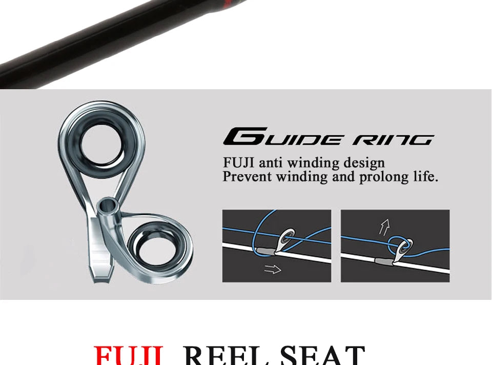 KUYING TETON 1.56m 1.8m 1.86m 1.9m 1.92m 1.98m Super Ultra Soft Light Baitcasting Casting Spinning Lure Fishing Rod Pole Combo