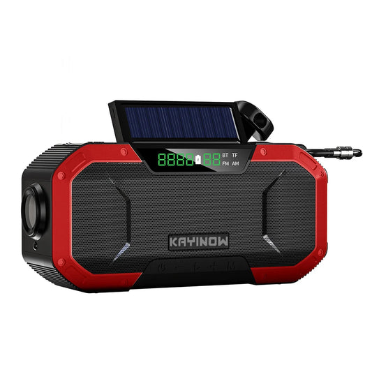 10000mAh Portable Emergency Radio with Speaker Solar/Hand Crank Charging Battery Operated Radio for Outdoor Emergency Camping