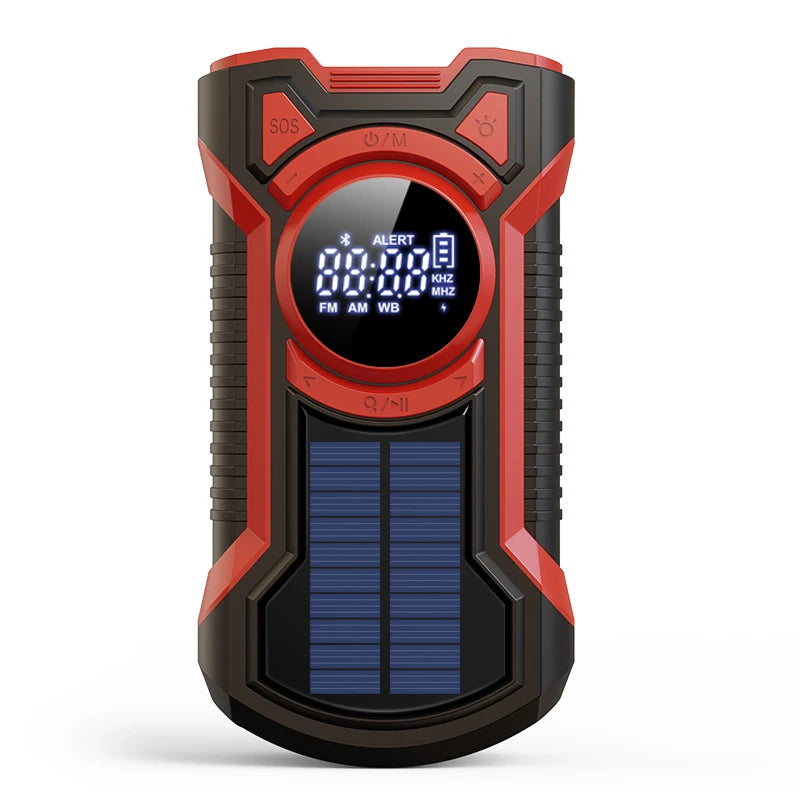 Multifunctional Solar Hand Crank Radio AM/FM/NOAA Weather Radio Bluetooth Speaker 5000mAh Emergency Flashlight Phone Power Bank