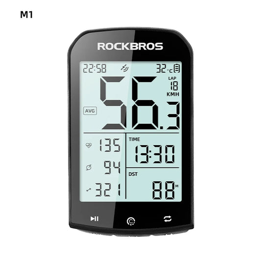 ROCKBROS GPS Bike Computer 5.0 ANT+ Bluetooth IPX6 Waterproof Wireless Speedometer Odometer Bicycle Stopwatch Bike Accessories