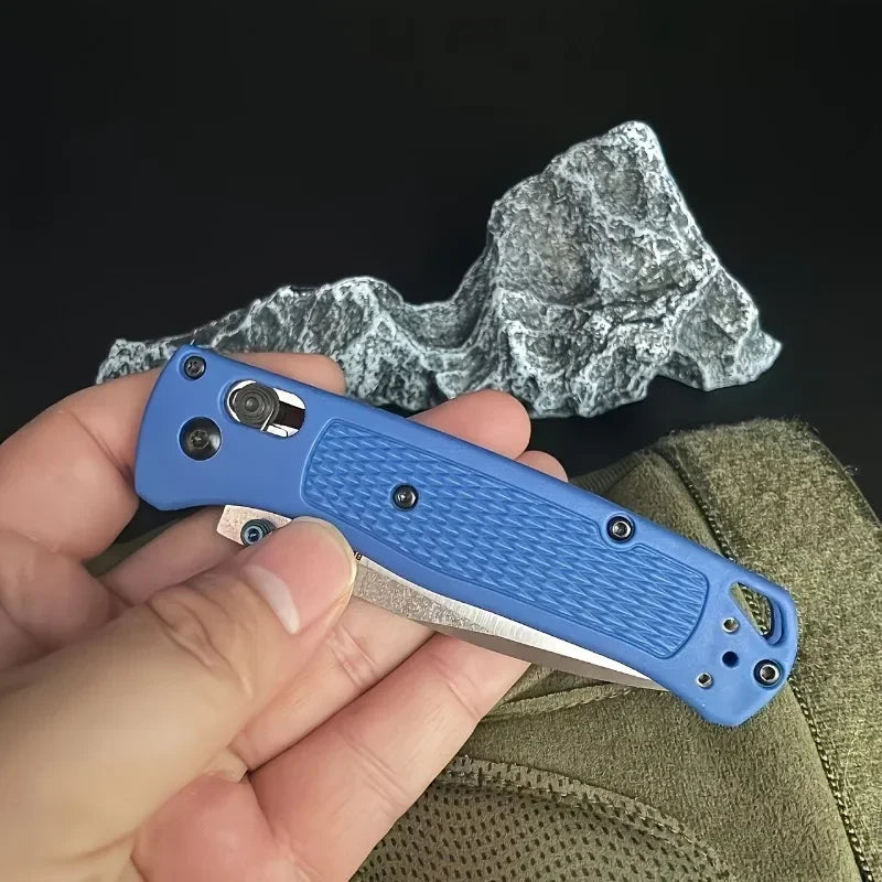 BM 535 Outdoor Folding Lock Knife White Blade Nylon Fiberglass Handle EDC Camping Hunting Survival Multitools Convenience Knife