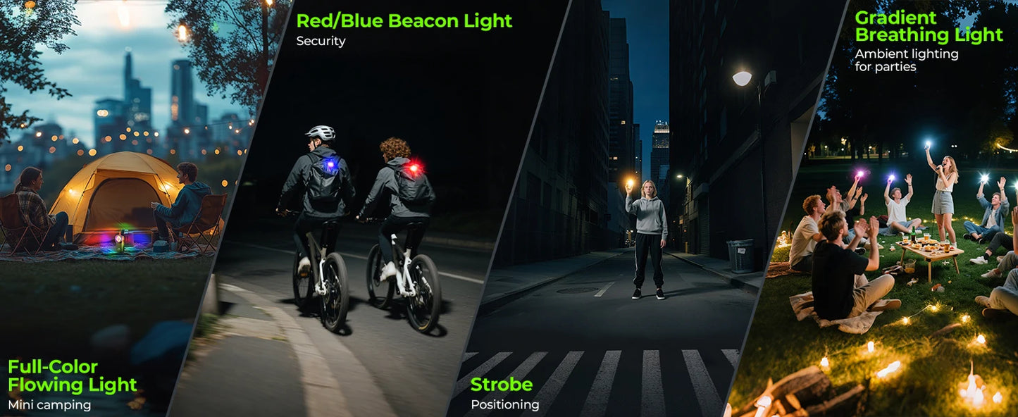 Wurkkos HD03 680LM Mini Clip Light USB C Rechargeable Pocket Flashlight Spotlight/Floodlight Portable EDC RGB Torch with Magnet