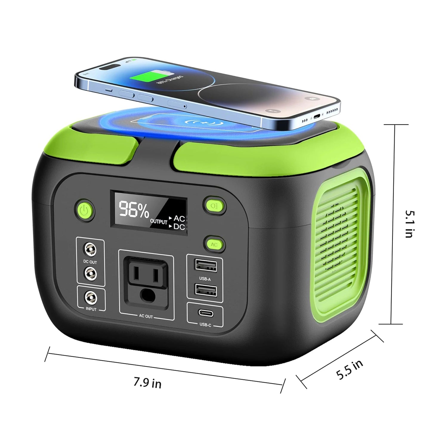 600W/300W/200W/120W Portable Power Station,110V AC Outlets Solar Generator Storage Energy Power Bank For Camping Travel RV Home