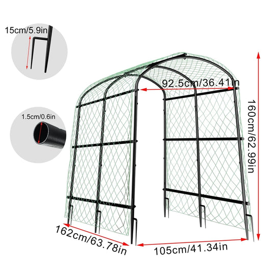 Garden Plant Climbing Frame U-Shaped Garden Trellis for Climbing Plants Vegetable