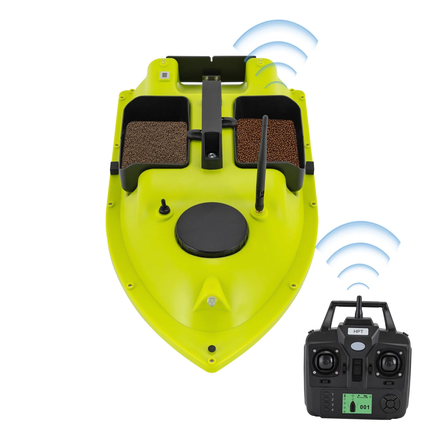 Rechargeable GPS Fishing Bait Boat with 2 Batteries 16 Positioning Points 2kg Load Bait Boat