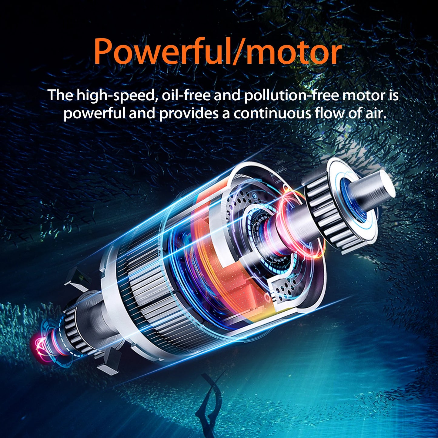 New Upgraded Scuba Diving Ventilator 4.5-10H Portable Diving Snorkel Equipment with Breathing Regulator Support Underwater 15M