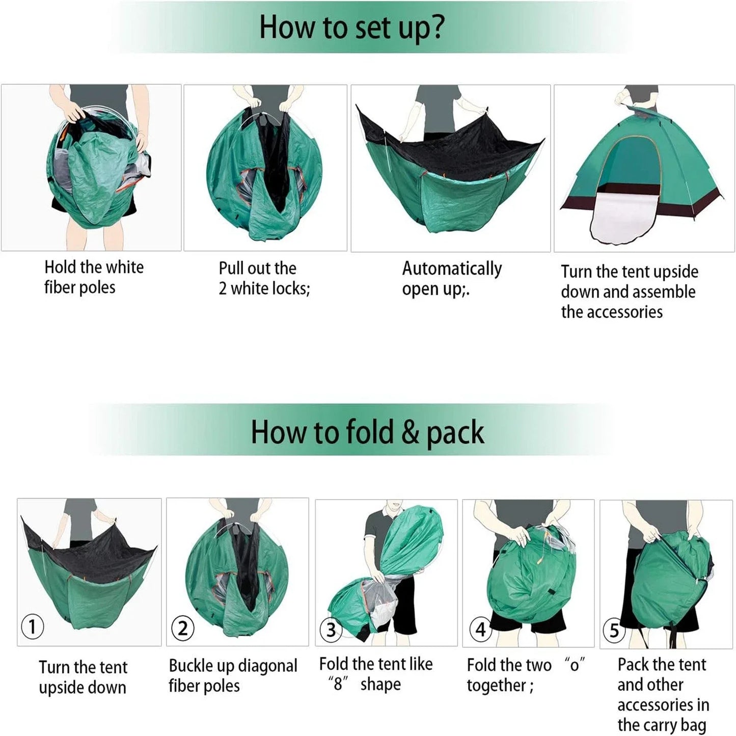 Automatic Pop Up Outdoor Camping Hiking Waterproof Sun Proof Tent Portable Backpacking Folding Tents Travelling Tools 2-3 Person