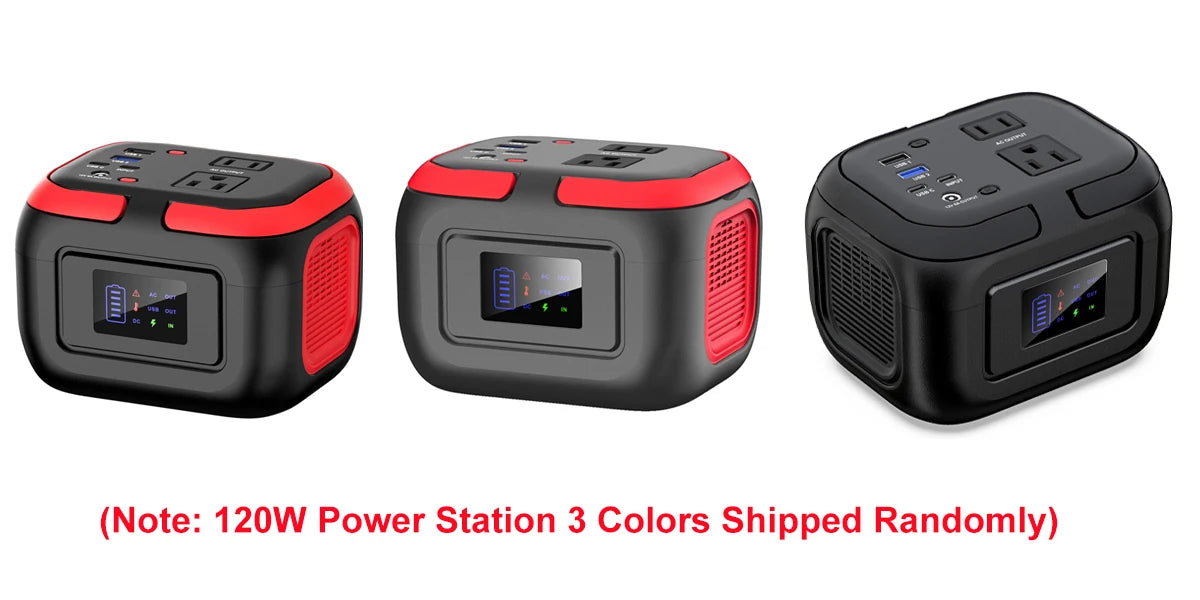 600W/300W/200W/120W Portable Power Station,110V AC Outlets Solar Generator Storage Energy Power Bank For Camping Travel RV Home