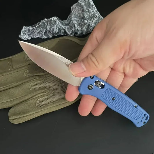 BM 535 Outdoor Folding Lock Knife White Blade Nylon Fiberglass Handle EDC Camping Hunting Survival Multitools Convenience Knife