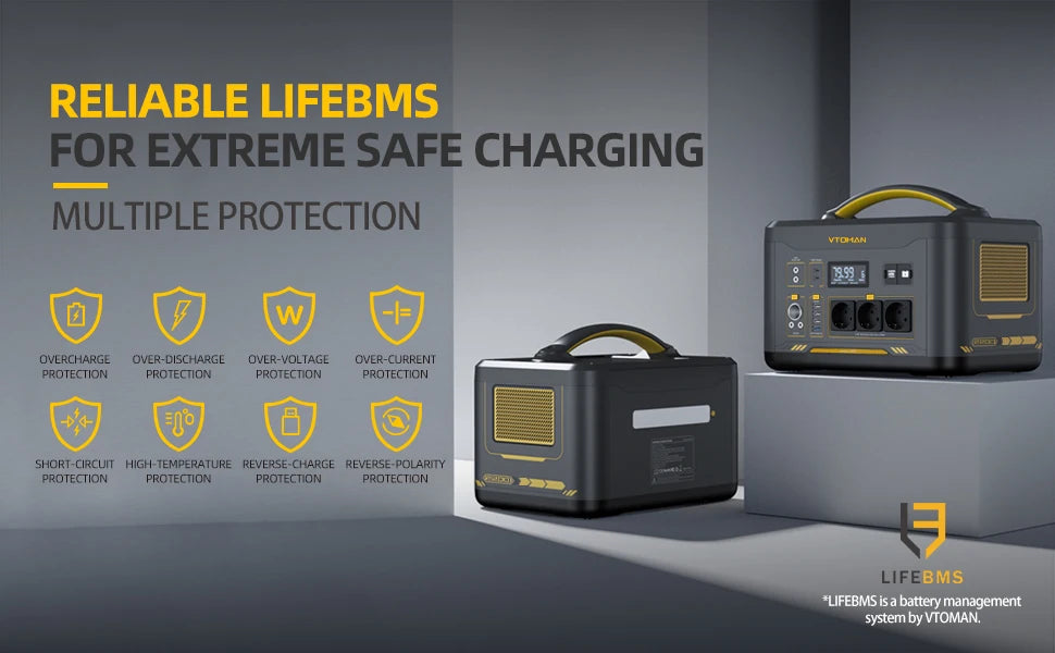 VTOMAN JUMP 2200 / JUMP 1800 Portable Power Station 828/1548Wh LiFeP04 Battery Solar Generator Solar for Home Outdoor Camping