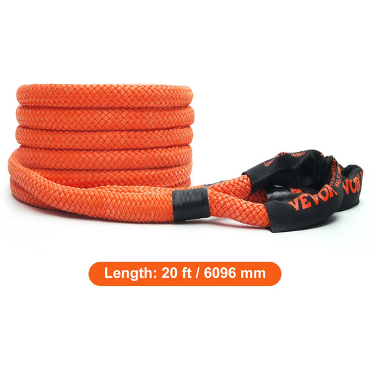 SucceBuy 20/30ft Car Towing Rope Off Road Snatch Tow Strap Rescue Recovery Resistant Which Rope for Jeep Car Truck ATV Tractor