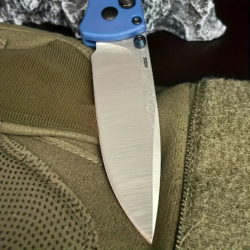 BM 535 Outdoor Folding Lock Knife White Blade Nylon Fiberglass Handle EDC Camping Hunting Survival Multitools Convenience Knife