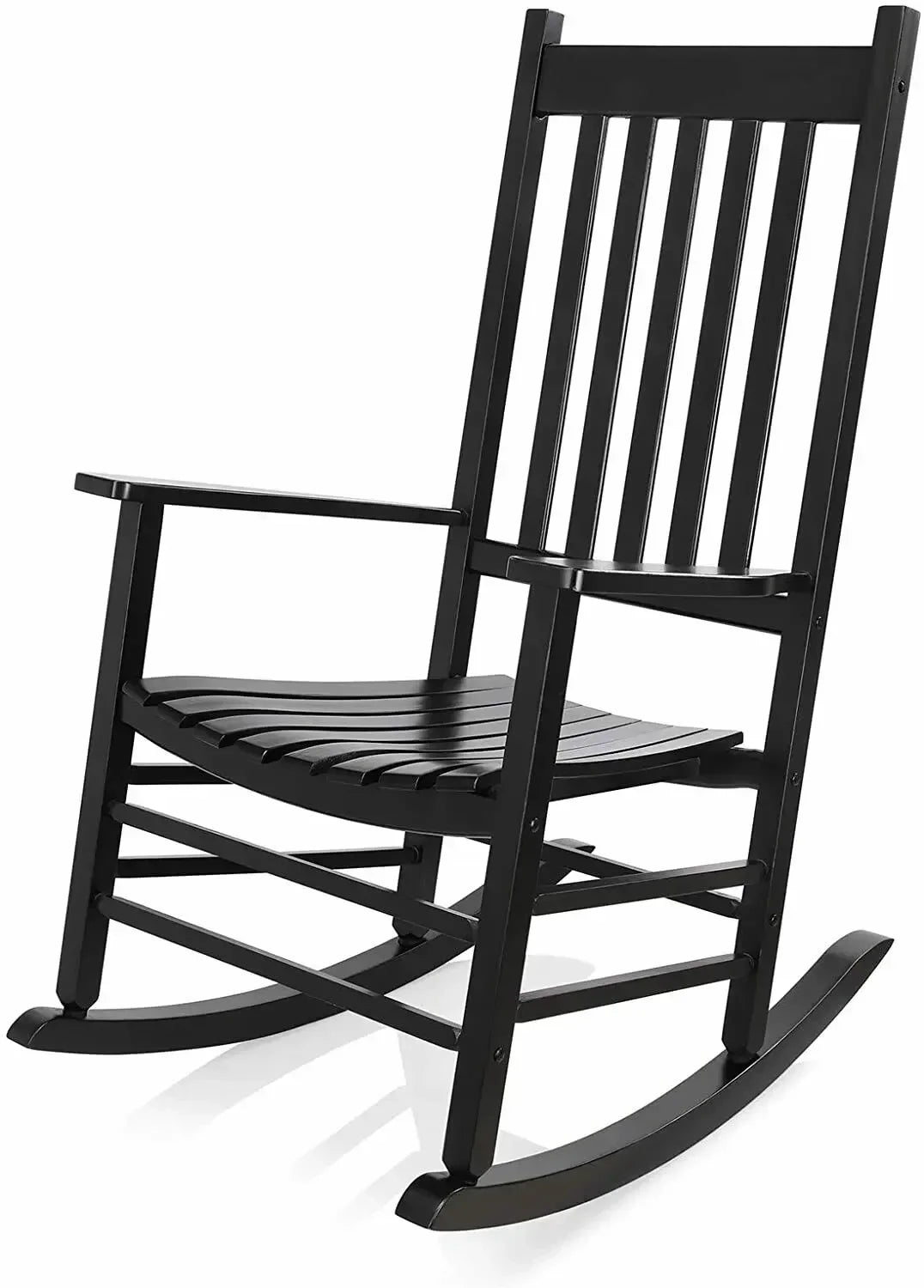 Homfa Wooden Rocking Chair Large Porch Rocker Furniture for Bedroom Living Room,Garden Chairs,Balcony Chairs Patio Adults