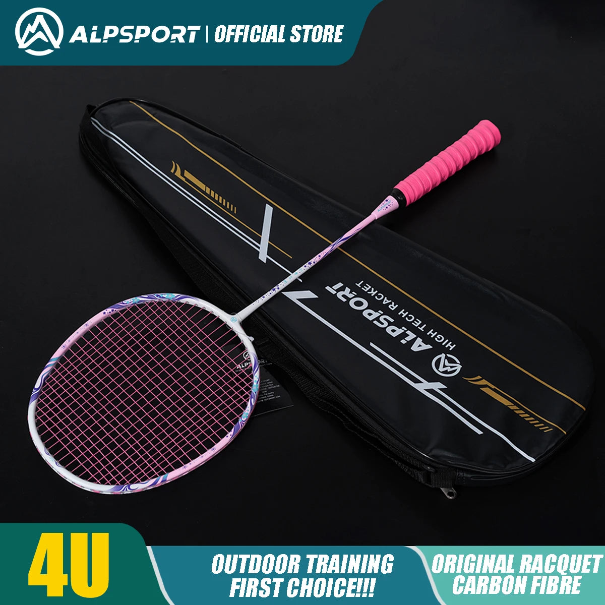ALP TX 4U Professional Ultra-light Offensive Type Badminton Racket T800 Carbon Fiber Imported Carbon Fiber Original Import  USA